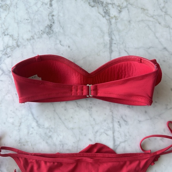 Red Ruffled Bikini Set - Picture 8 of 9